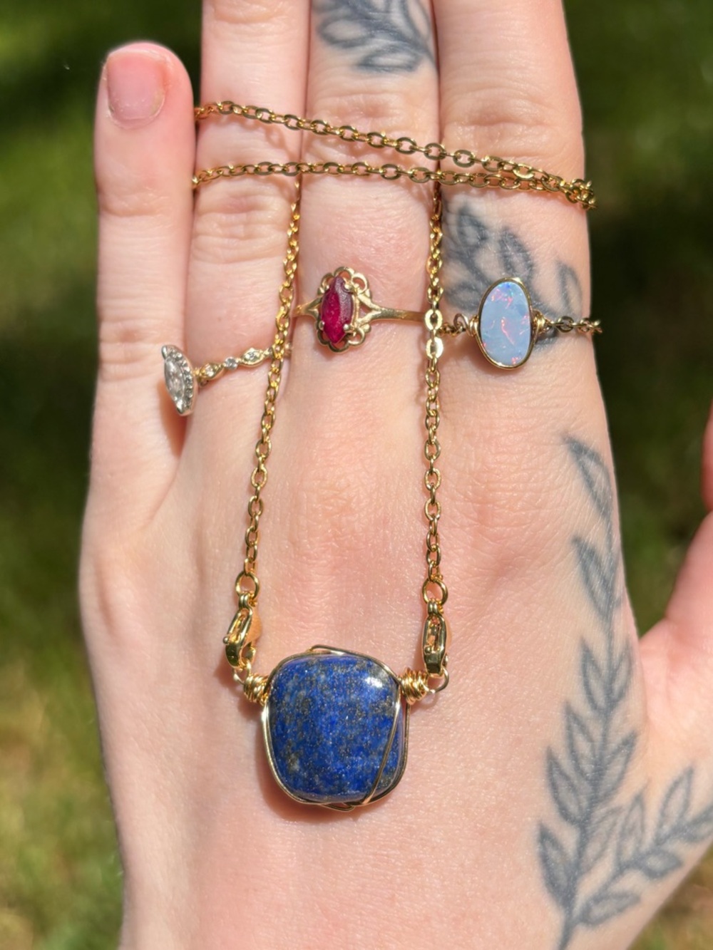 Lapis lazuli interchangeable necklace